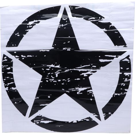 Autocollant pour carrosserie de voiture, 19,7 pouces, décoration étoile noire pour Jeep F150 Wrangler Rubicon JK CJ TJ YJ (1/5)