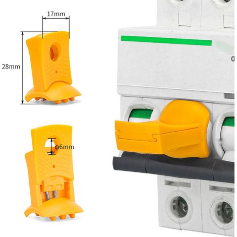 Kit de verrouillage de disjoncteur avec brochage, mini-disjoncteur de verrouillage avec cadenas pour interrupteur électrique (1/5)