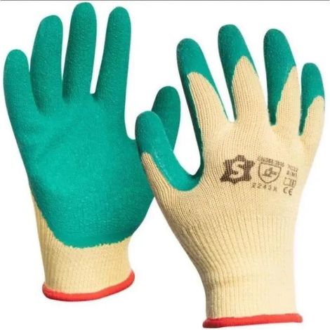 Sacobel Guanto da lavoro giallo e verde taglia 8 comodo