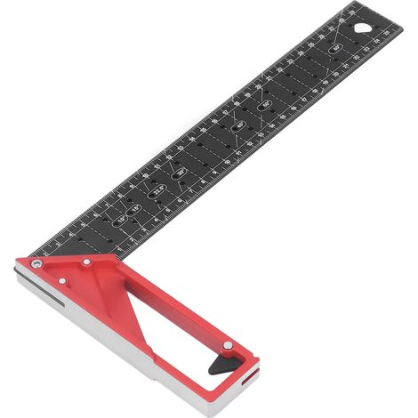 Équerre de menuisier multi-angles professionnelle en alliage d'aluminium en forme de L, 30 cm / 11,8 pouces (1/5)