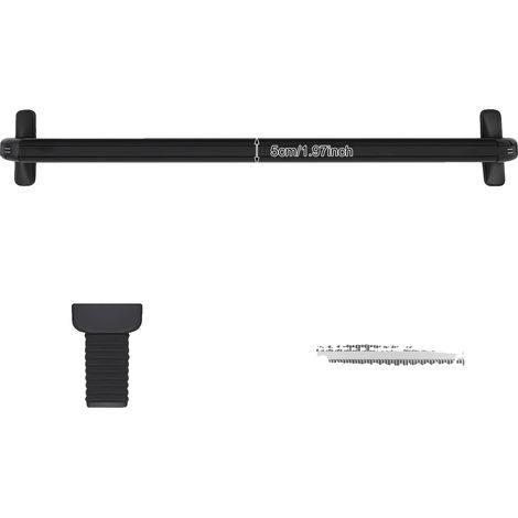 Portaequipajes de techo, ajustable, construcción de aluminio resistente, negro. (1/2)