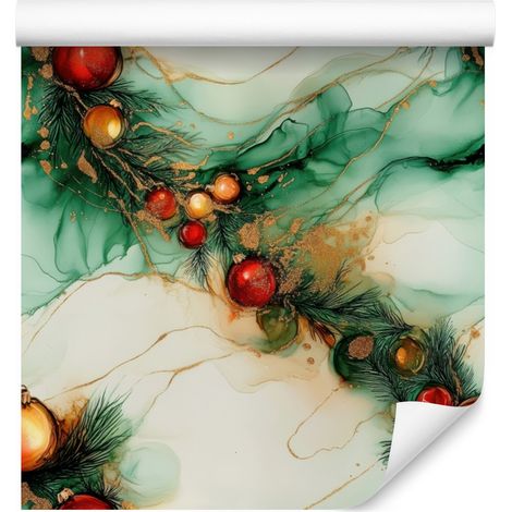 Papel pintado verde tinta y gris claro para salón y dormitorio, 50x1000 cm. (1/5)