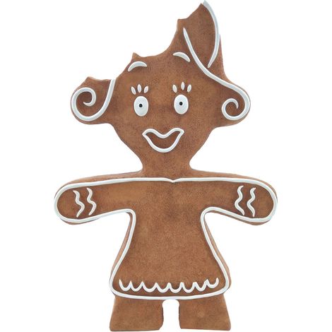 Figur Pfefferkuchenfrau 35 x 26,5 x 5,5 cm braun Weihnachtsfigur