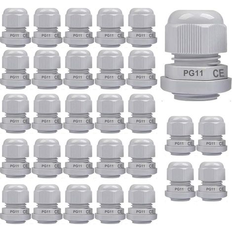 30pcs Presse-étoupes PG11.5-10mm Connecteurs de Câble IP68 Étanches, M181.5 Collier Plastique Connecteu, Glandes de Câbles pour la Maison/Jardin/Éclairage d'extérieur Câble (Blanc) (1/5)