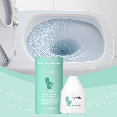 WC-Reiniger, haushaltsüblicher WC-Reiniger, Fleckenentferner und Entkalker für Badezimmer – 120 g -- DE (1/5)