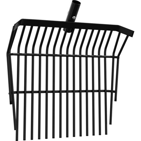 Pitchfork Head with 14 Tines Black Steel vidaXL (1/5)