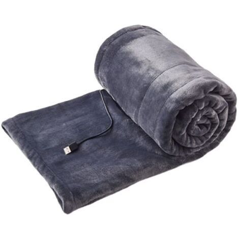 Couverture Chauffante à ChâLe, Alimentation USB et Conception sans Fil Lavable à 3 RéGlages de TempéRature Couverture Chauffante Plaid Chauffant électrique Gris,de dyk.Trywise-ARCAN (1/4)