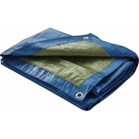 Bâche de Protection Étanche 60g/m² – Oeillets métalliques et Coins renforcés – Polyéthylène Bleu – Multi‑Usage intérieur & extérieur – Dimensions 4×5m (1/5)