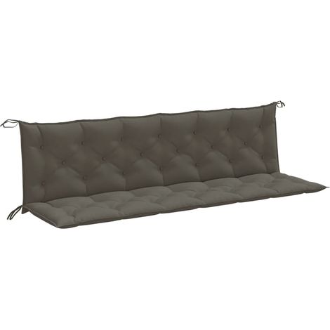 Maison Exclusive - Cojines banco jardín 2 uds tela gris oscuro me