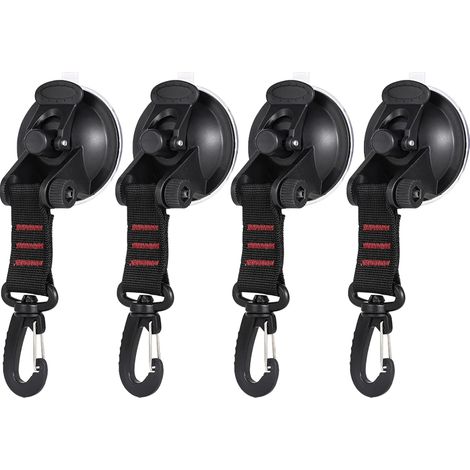 4 Pièces Ancre à Ventouse,Ventouse Crochet, Crochets de Fixation en Camping,Crochet de Fixation de Ventouse Auvent pour Tentes Latéral de Voiture Accessoire de Camping (1/5)