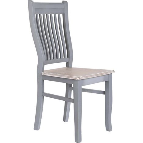 DKD Home Decor Chaise Salle à Manger Gris Naturel 78 cm (1/5)
