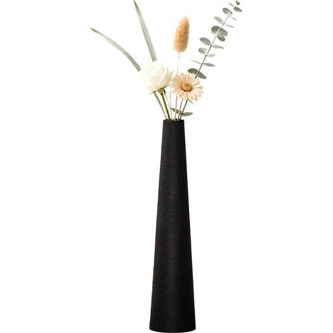 Grand vase conique en céramique à tige unique pour table de mariage, bureau, décoration d'intérieur minimaliste, centre de table floral moderne (1/5)