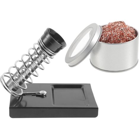 Support pour Fer à Souder Couleur Aléatoire Fil de Cuivre et Nettoyeur de Panne, Kit Solide pour Améliorer L'efficacité de Travail en Atelier (1/5)