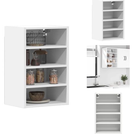 Hängeschrank Weiß 40x29,5x60 cm Holzwerkstoff - Hängeschrank - Hängeschränke - Küchenschrank - Aufbewahrungsschrank (1/5)