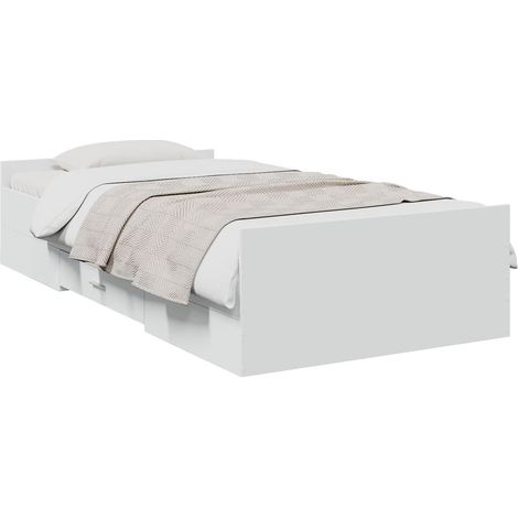 Maison Exclusive - Telaio del letto con storage con cassetto Bianco 80 x 200 cm (1/5)
