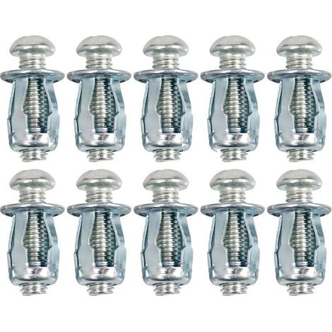 Lot de 10 ancrages en métal M5 x 25 pour cavités et murs creux robustes pour la décoration de la maison et les fixations sur les cavités et les murs en plaques de plâtre (1/5)