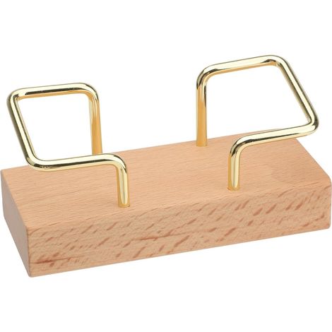 Porta biglietti da visita in legno, supporto per biglietti da visita in noce per ufficio, negozio, stand fieristico