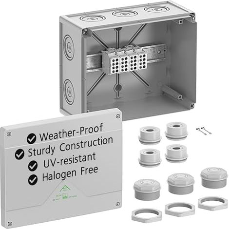 SPELSBERG ABOX 250-25² - BOÎTE DE JONCTION PROFESSIONNELLE IP55/IP66 AVEC BORNIER SURÉLEVÉ SANS VIS - CERTIFIÉ VDE, POINTS DE FI