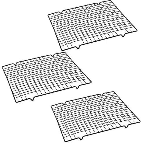 Grille de refroidissement carrée antiadhésive pour gâteaux et pains, 28 x 25,5 x 1,5 cm (1/5)