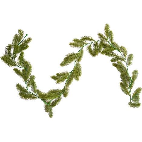 180cm Guirlande de Sapin Guirlande de Noël, Plantes Artificielles pour Cheminées Tables Escaliers Décoration de Noël d'intérieur (1/5)