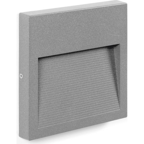 Aplique exterior asimétrico SLIM cuadrado LED SMD 9 W 293 lm 3000 K CRI90 IP65 38°/78° Gris (1/3)