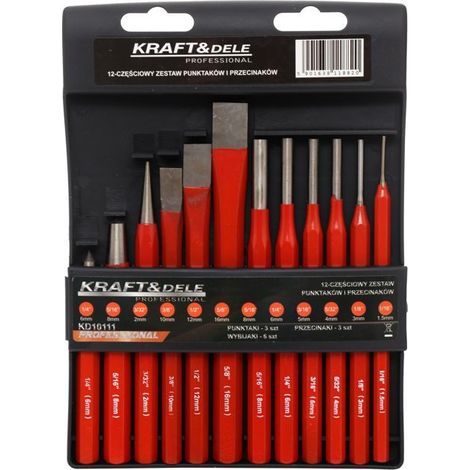 PUNZONI E SCALPELLI 12 PEZZI KD10111