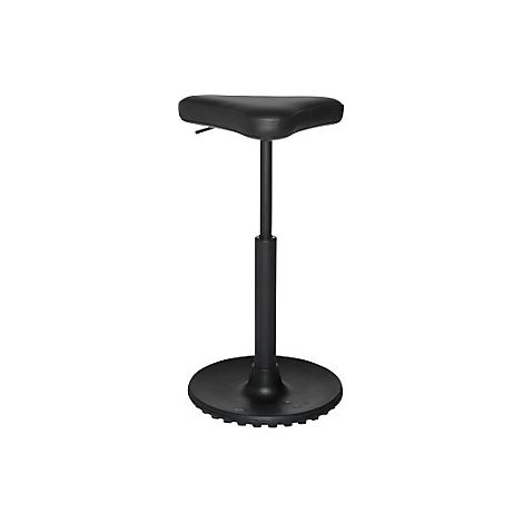 Taburete SITNESS WORK tapizado de piel sintética negro (1/5)