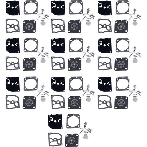 Joints de membrane pour kits de réparation de carburateur RB-100 (10 pièces détachées pour tondeuses à gazon), compatibles avec les modèles Stihl HS45, FS55, FS38, BG45, MM55, 4137 et Zama C1Q.