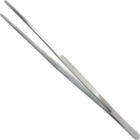 Pinzas extralargas de acero inoxidable de 30 cm/12 pulgadas con punta dentada de precisión para paisajismo acuático, jardinería, cocina, trabajos industriales y uso general - Crezuo