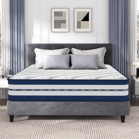 Matelas 140x200 cm - luxe - Anti-acariens - 7 Zones - Ressorts ensachés - Mémoire de forme - Coton de fibre aérobie - Ép 25cm (1/5)