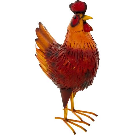 Figura decoración gallo de metal 22x14x36h cm (1/5)