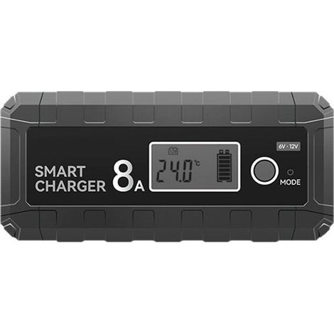 Chargeur Intelligent 6 V 12 V 12,8 V 8 A avec écran LCD pour Voiture et Moto, Batterie Lithium-Ion Phosphate 4 Ah-100 Ah, Prise UE. (1/2)