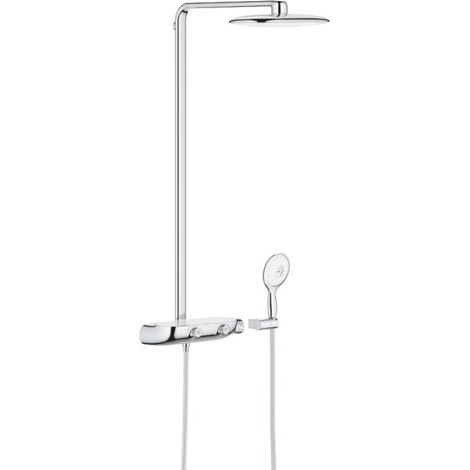 Grohe – Colonne de douche thermostatique Rainshower System SmartControl 360 Mono – Technologie TurboStat et EcoJoy – Douche de tête 2 jets – Finition chrome StarLight (1/5)