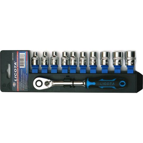Coffret Douilles hexagonal 3/8" E6-E20 avec Cliquet (1/5)
