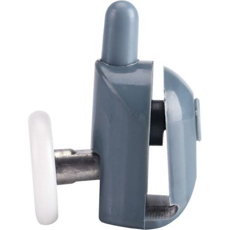 8 x Roulettes doubles pour porte de douche en haut et en bas, roulettes de roulement pour salle de bain, roue unique (1/3)