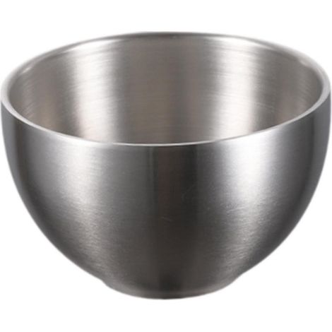 Bol à glace en acier inoxydable, bol à en-cas, bol à riz facile à nettoyer, bol à soupe pour salades et desserts, idéal pour le service en plein air et en camping.-290ml NO Handle (1/5)