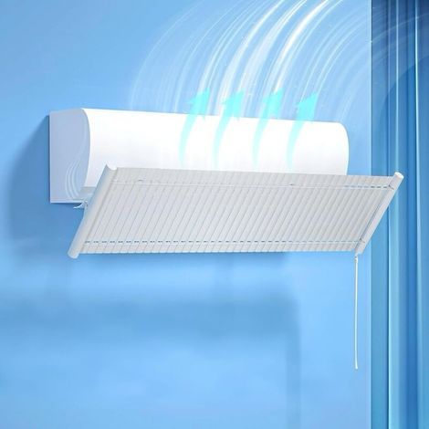 Déflecteur de climatiseur universel, réglable pour climatisation, bouclier, froid/chaud, pour maison/bureau, personnes âgées, nouveau-nées, femmes enceintes (blanc) (1/4)