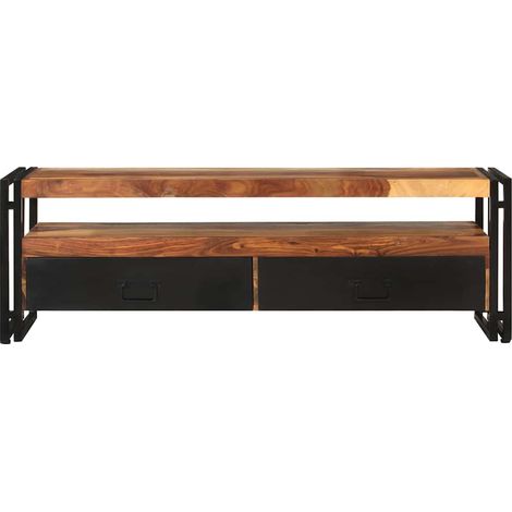 Meuble TV, Étagère TV, Meuble de Salon, 120x30x40 cm Bois de Sesham solide OIB3930E (1/5)