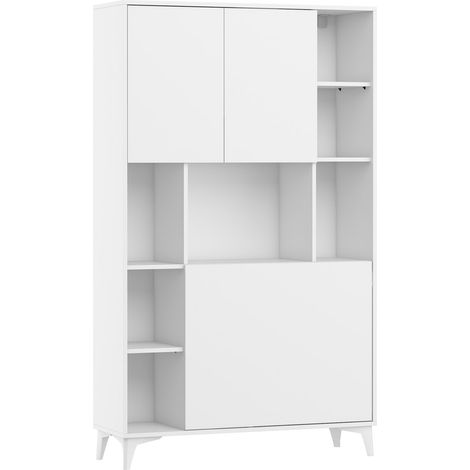 Klappbare MEGAN 2 Schreibtisch Haushaltsbüro Computertisch weiße matte (1/5)