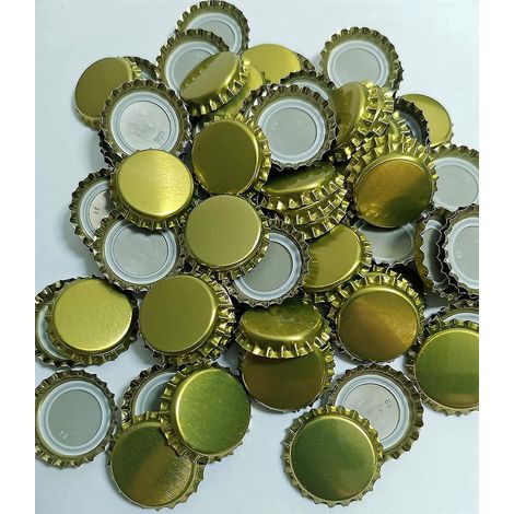 Capsules en liège métallique - Lot de 100 - Fabrication de bière (capsules en liège doré)-AquaForge