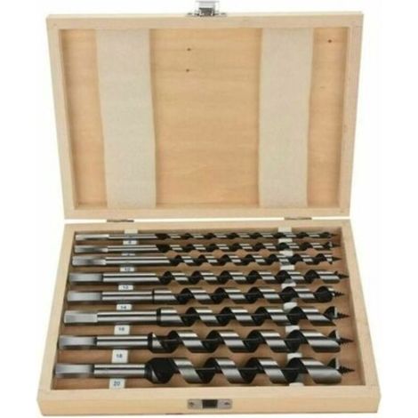 HSS Twist Drill Bit Set – 8 Carbon Steel Drill Bits – 230mm Length – Diameters 6 to 20mm for Precise Drilling (1/5)