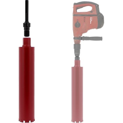 Corona de diamante Ø 89 mm con adaptador para taladro y martillo perforador SDS-max