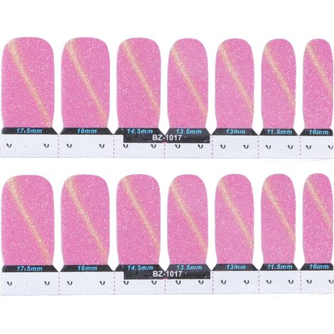 14 autocollants manucure transfert vernis à ongles DIY adhésifs wraps décoratifs bandes outils de nail art 17 (1/5)