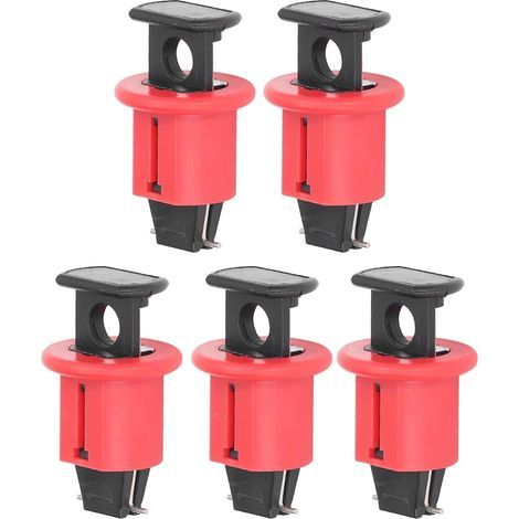 Dispositif de verrouillage de disjoncteur de qualité industrielle, mécanisme à bouton-poussoir standard avec brochage miniature pour disjoncteurs unipolaires (1/5)
