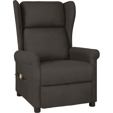 Massagesessel Taupe Stoff