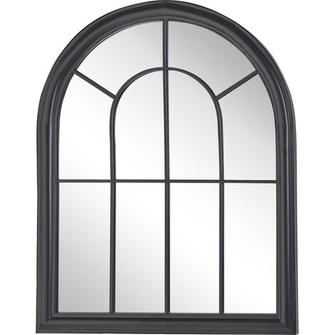 Wandspiegel EMBRY 69 cm 89 cm Metall Schwarz