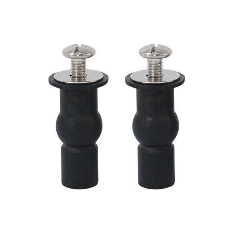 Lot de 2 Vis pour Siège de Toilette, Charnières avec Écrous en Caoutchouc, Fixation Universelle WC, Raccords Expansibles Sans Percage (1/5)