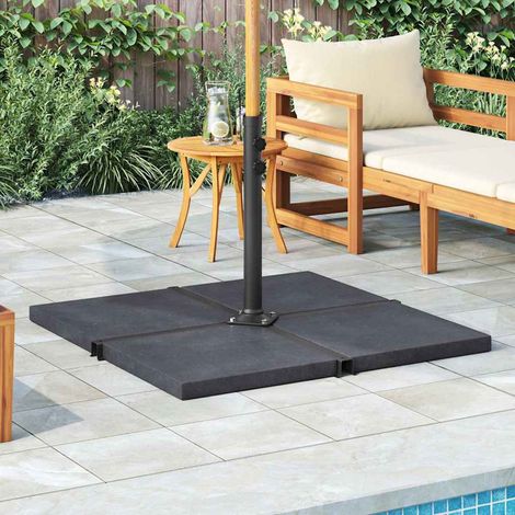 vidaXL Plaque de poids de parasol Noir Granite Carré 25 kg (1/5)