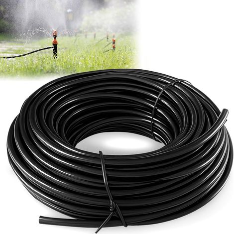 Irrigation Hose, Micro Drip, 4 mm Inner Diameter, 7 mm, Black, Can Be Laid Under and Above Ground (20m) (1/5)