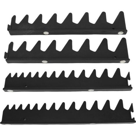 Jeu de rails de clés pour 20 outils, support magnétique en plastique, organisateur, boîte à outils, tiroir de rangement noir (1/5)